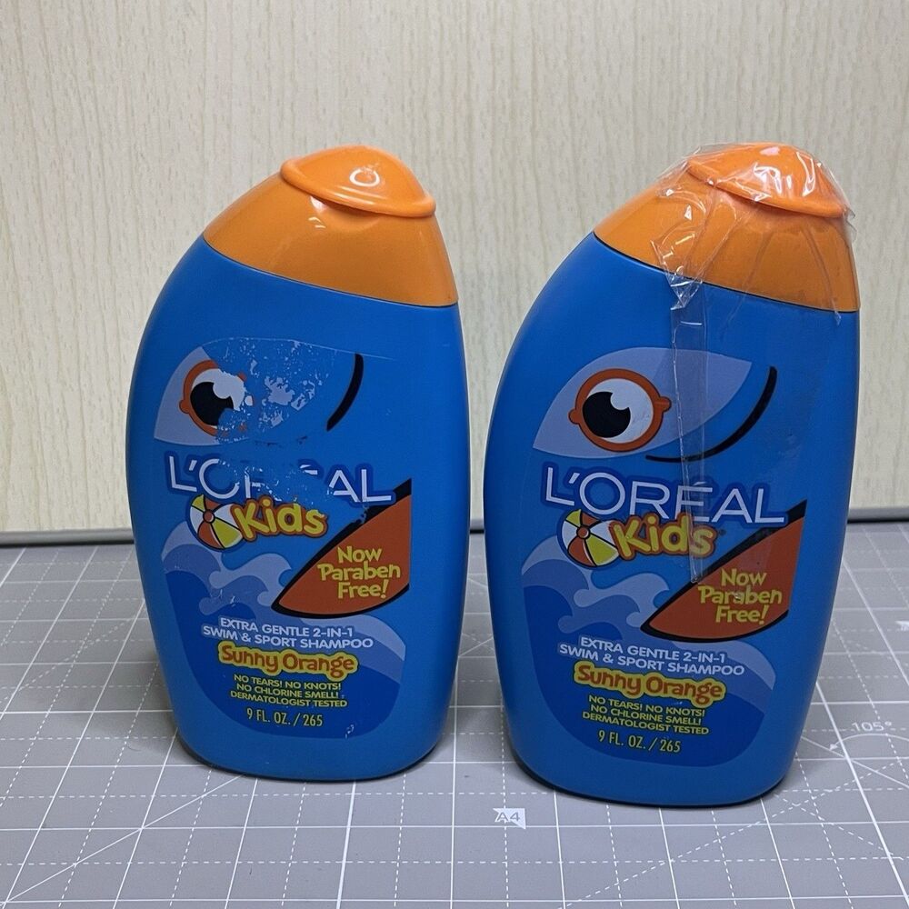 (2) L’Oréal Kids 2 In 1 Swim & Sport Shampoo Sunny Orange 9 Fl Oz NEW Fast Ship